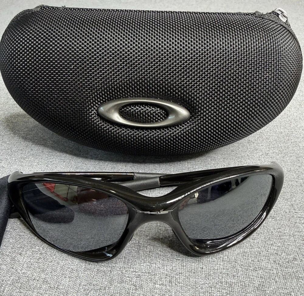 Oakley XX Twenty Sunglasses Jet Black Frame Black Lens with Case Vintage Rare